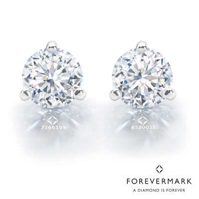 De Beers Forevermark Diamond Martini Stud Earrings in 18kt White Gold (1/5ct tw)