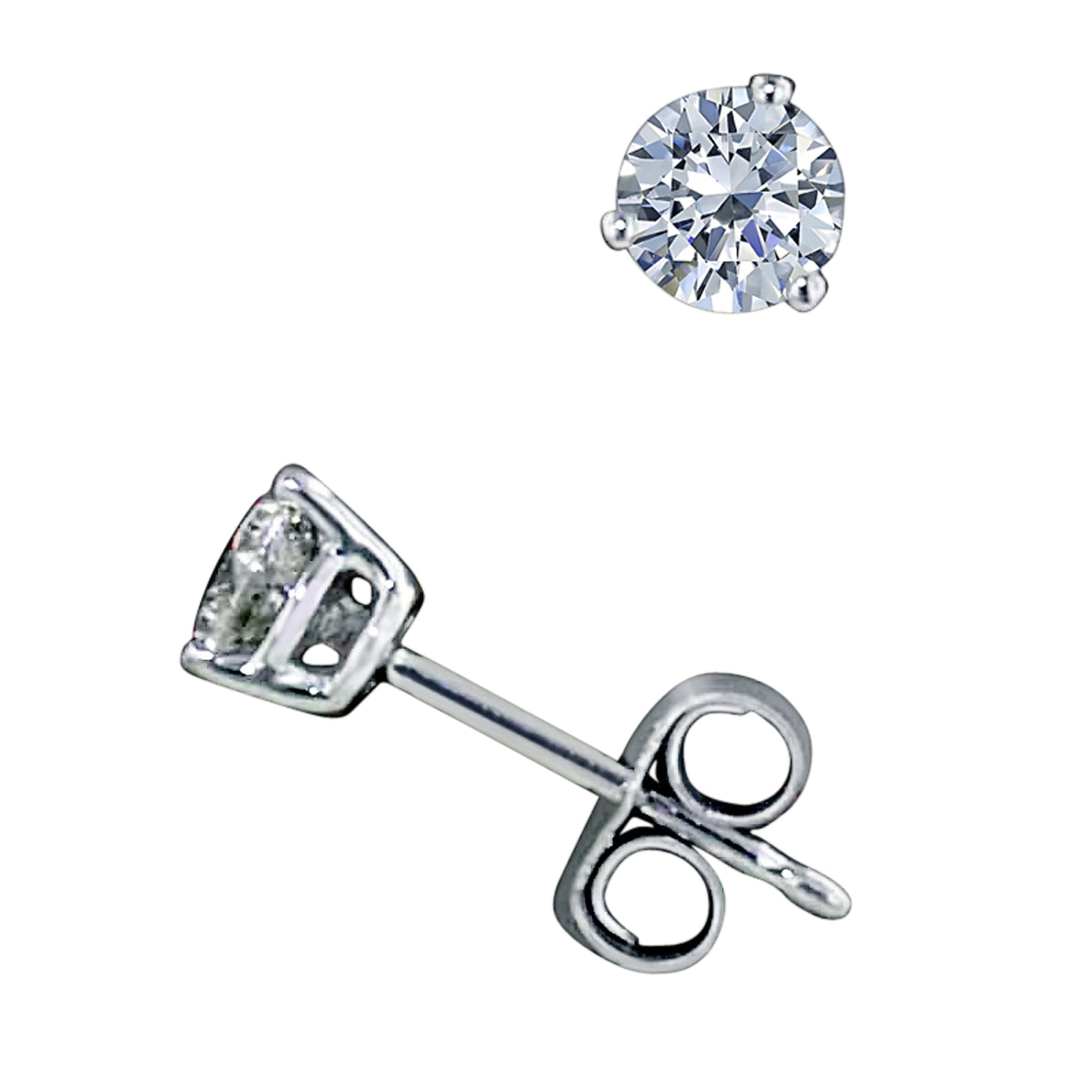 Northern Star Diamond Stud Earrings in 14kt White Gold (1/2ct tw)