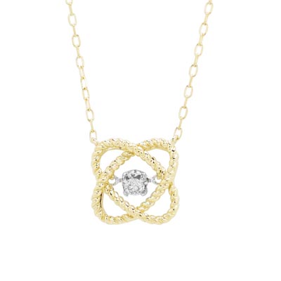 Diamond Love Knot Necklace in 10kt Yellow Gold (1/20ct) – Day's