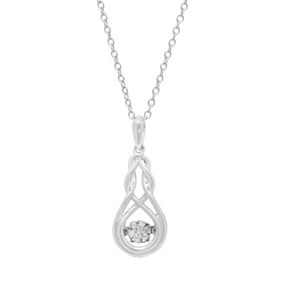 Jewelers Diamond Day\'s Love in – of Sterling Rhythm (1/20ct tw) Necklace Silver