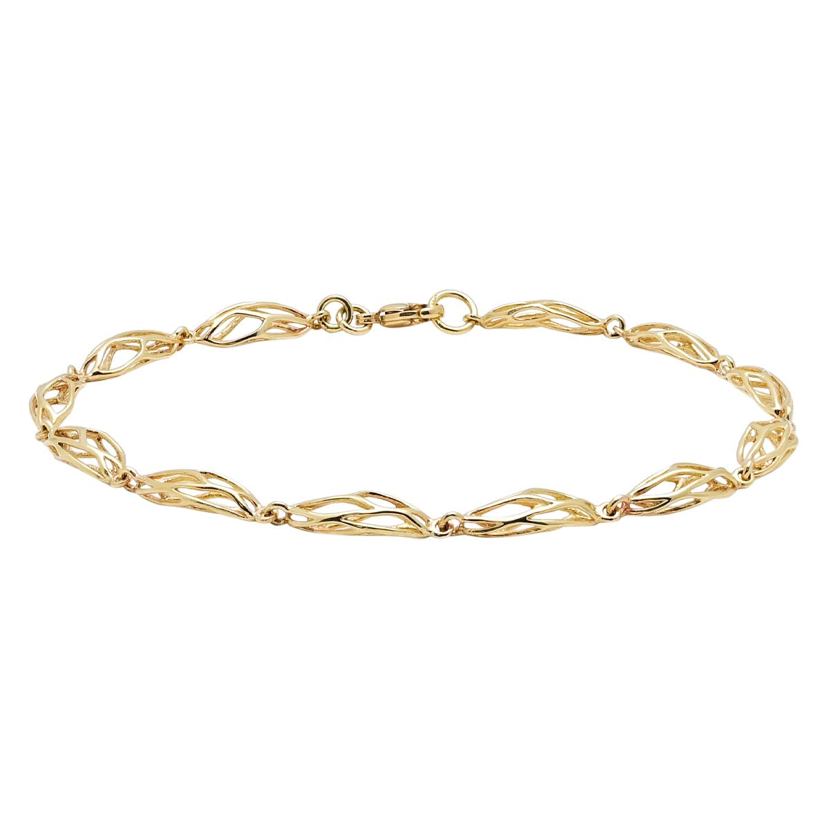 Weave Link Bracelet in 14kt Yellow Gold