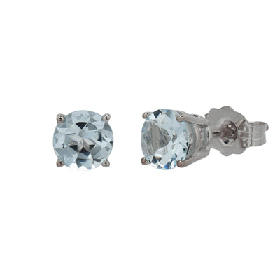 Aquamarine earrings white gold online