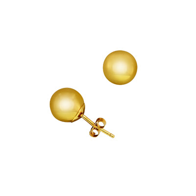 Ball Stud Earrings in 14kt Yellow Gold (7mm)