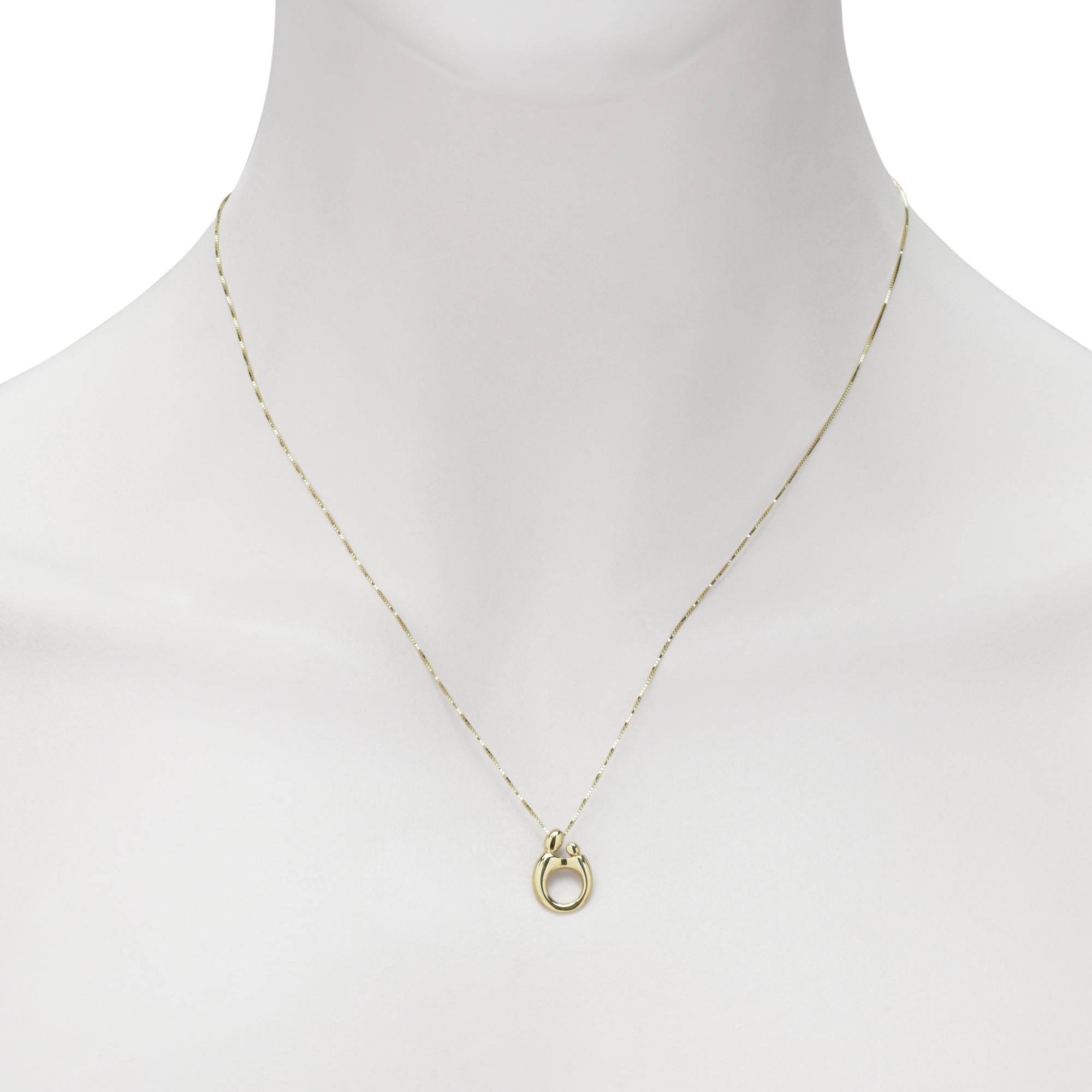 Mother and Child Necklace in 14kt Yellow Gold