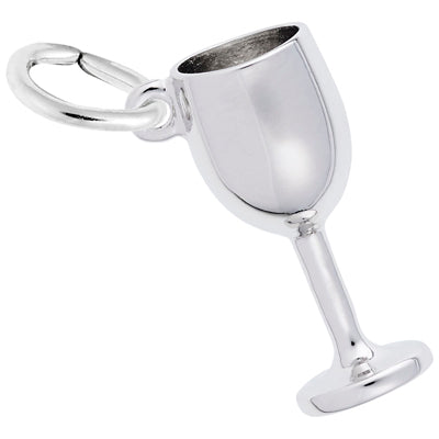 Rembrandt Sterling Silver Wine Glass Charm