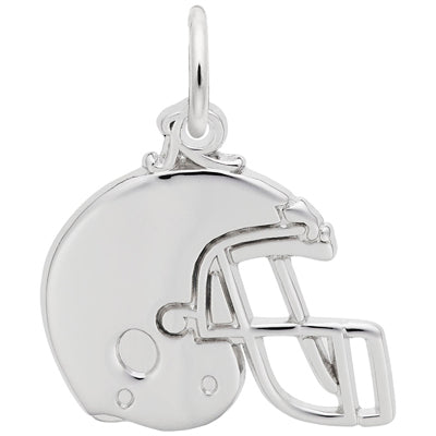 Rembrandt Football Helmet Charm, Sterling Silver