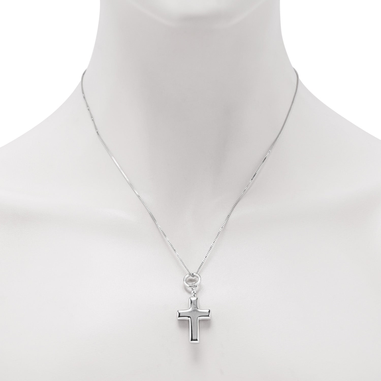 Cross Cremation Ash Holder Necklace in Sterling Silver