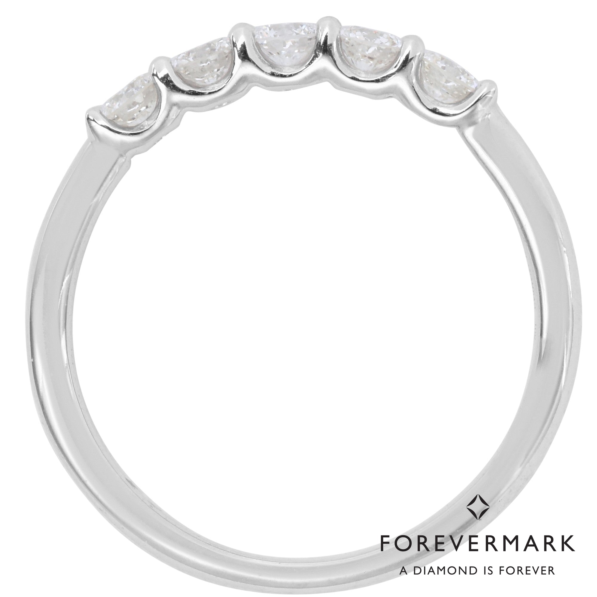 De Beers Forevermark Diamond Wedding Band in 18kt White Gold (1/2ct tw)
