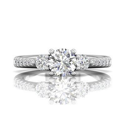 Martin Flyer Diamond Engagement Ring Setting in 14kt White Gold (1