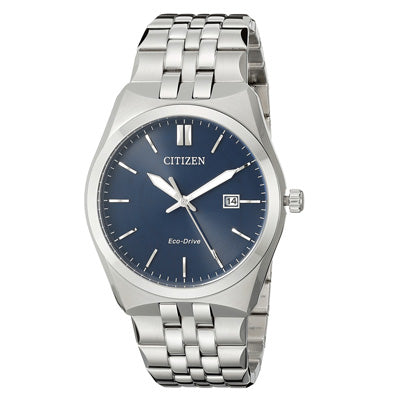 Citizen Corso Mens Watch with Blue Dial and Stainless Steel Bracelet (eco-drive movement)