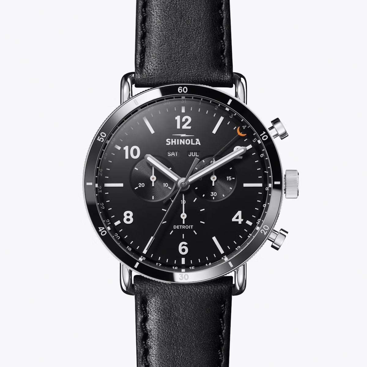 Shinola Canfield Sport Watch with Black Dial and Black 