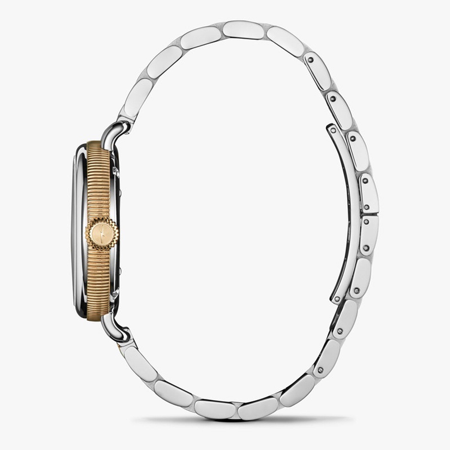 Shinola Birdy Womens Watch with White Mother of Pearl Dial and Stainless Steel and Gold Toned Bracelet (quartz movement)