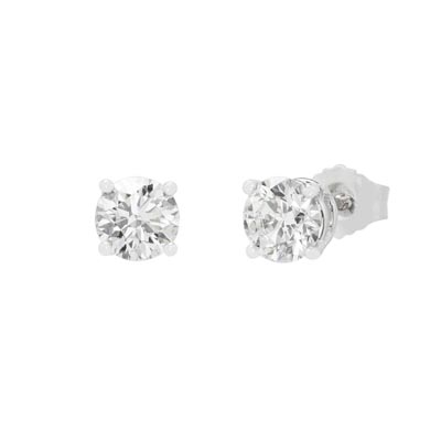 Diamond Stud Earrings in 14kt White Gold (1/2ct tw)