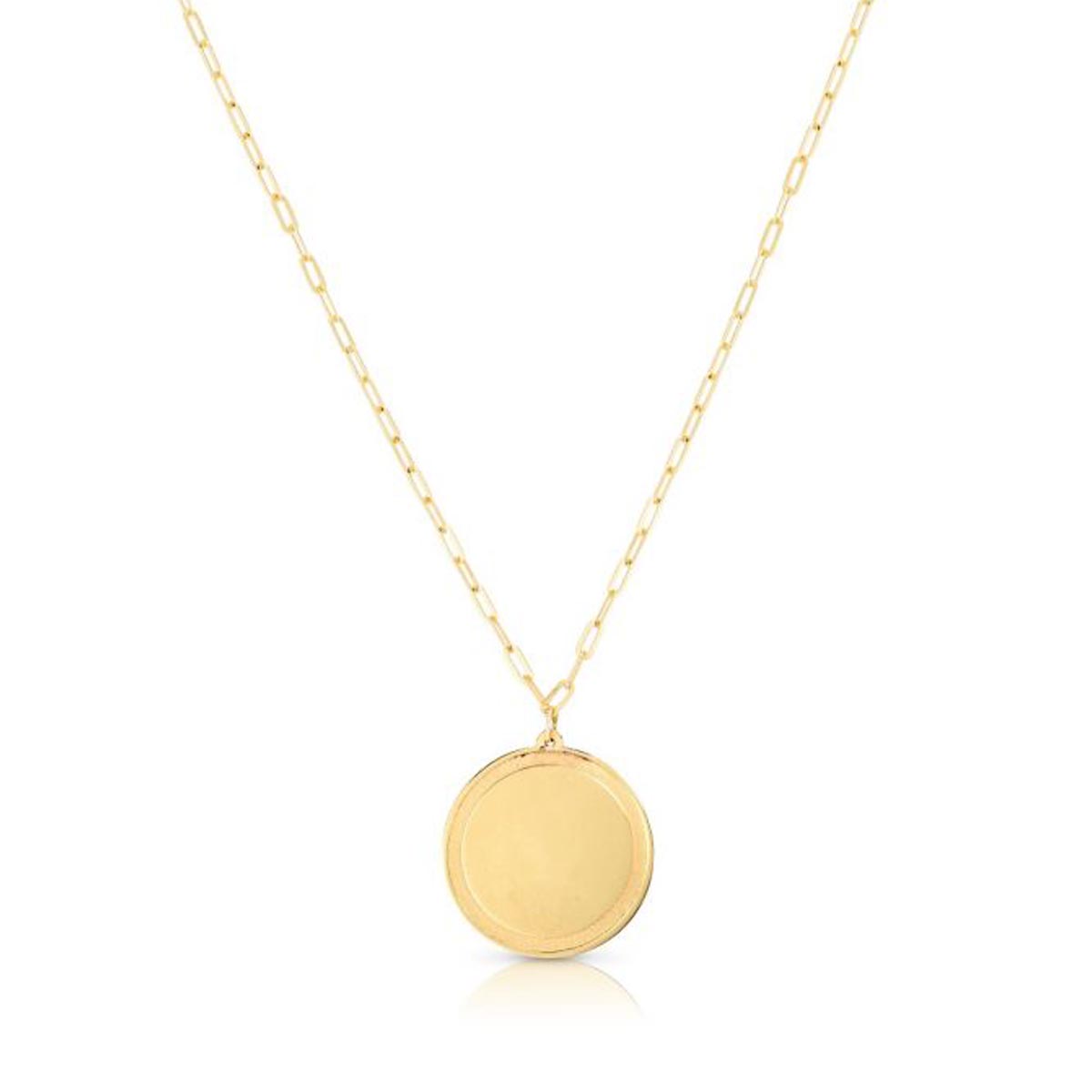 Circle outlet disc necklace