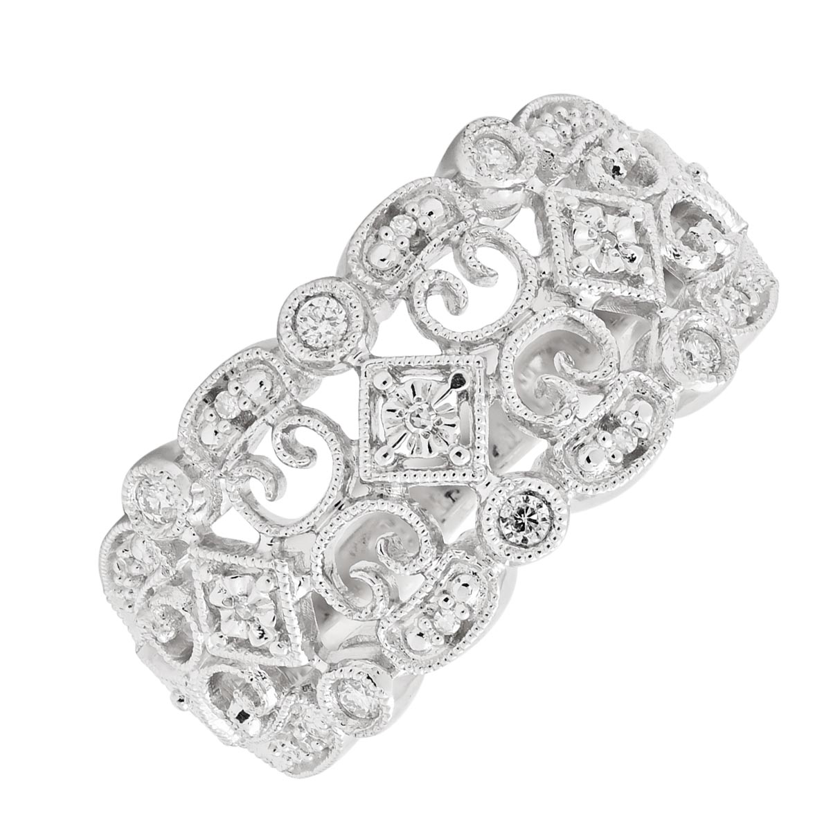 Diamond Fashion Ring in Sterling Silver (1/10ct tw)