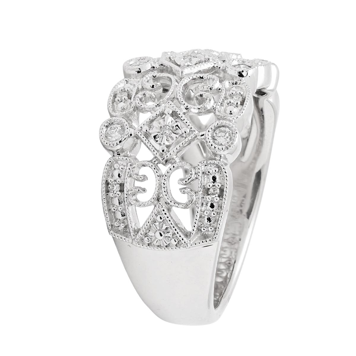 Diamond Fashion Ring in Sterling Silver (1/10ct tw)