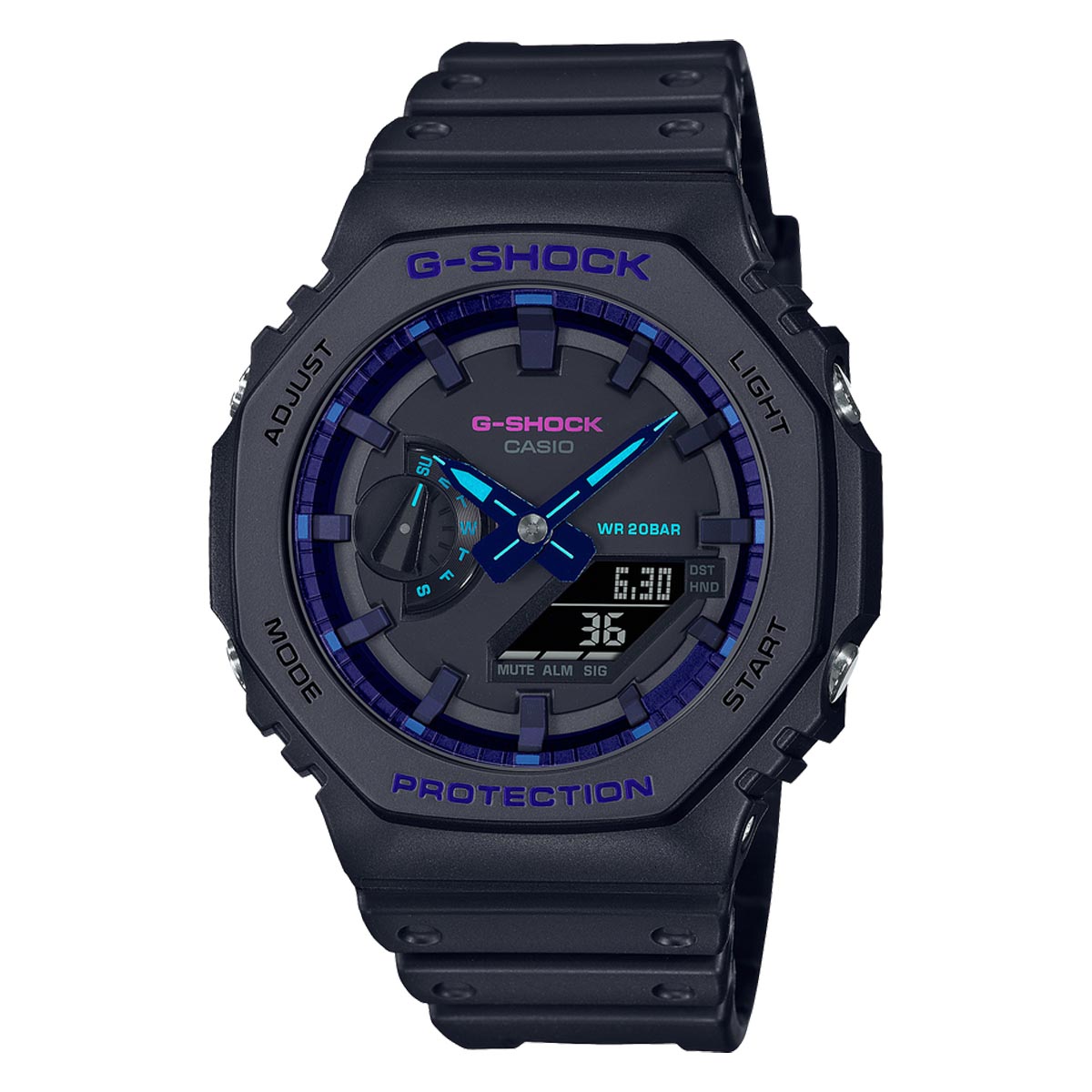 G Shock Womens Watch with Black Dial and Black Resin Bracelet quartz Day s Jewelers