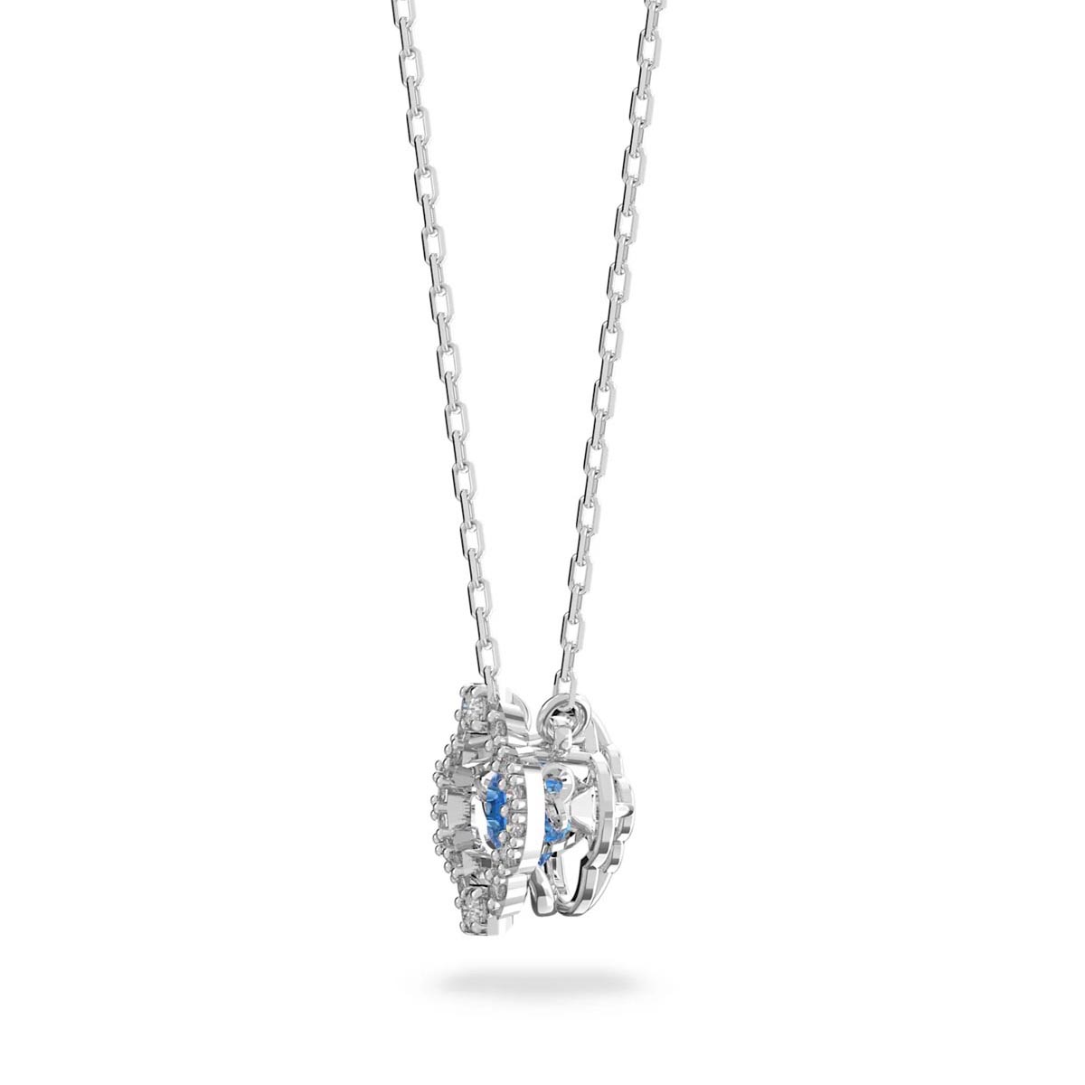 Swarovski Crystal Blue Dancing Clover Necklace