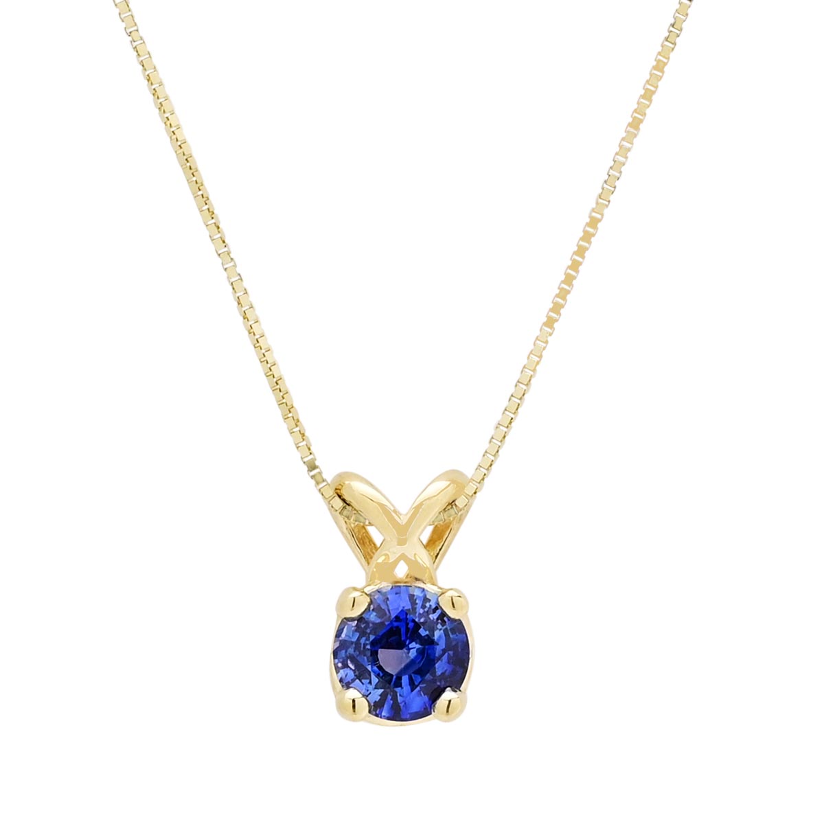 Sapphire Necklace in 14kt Yellow Gold
