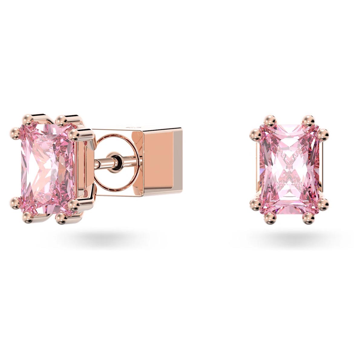 Swarovski Pink Stilla Stud Earrings