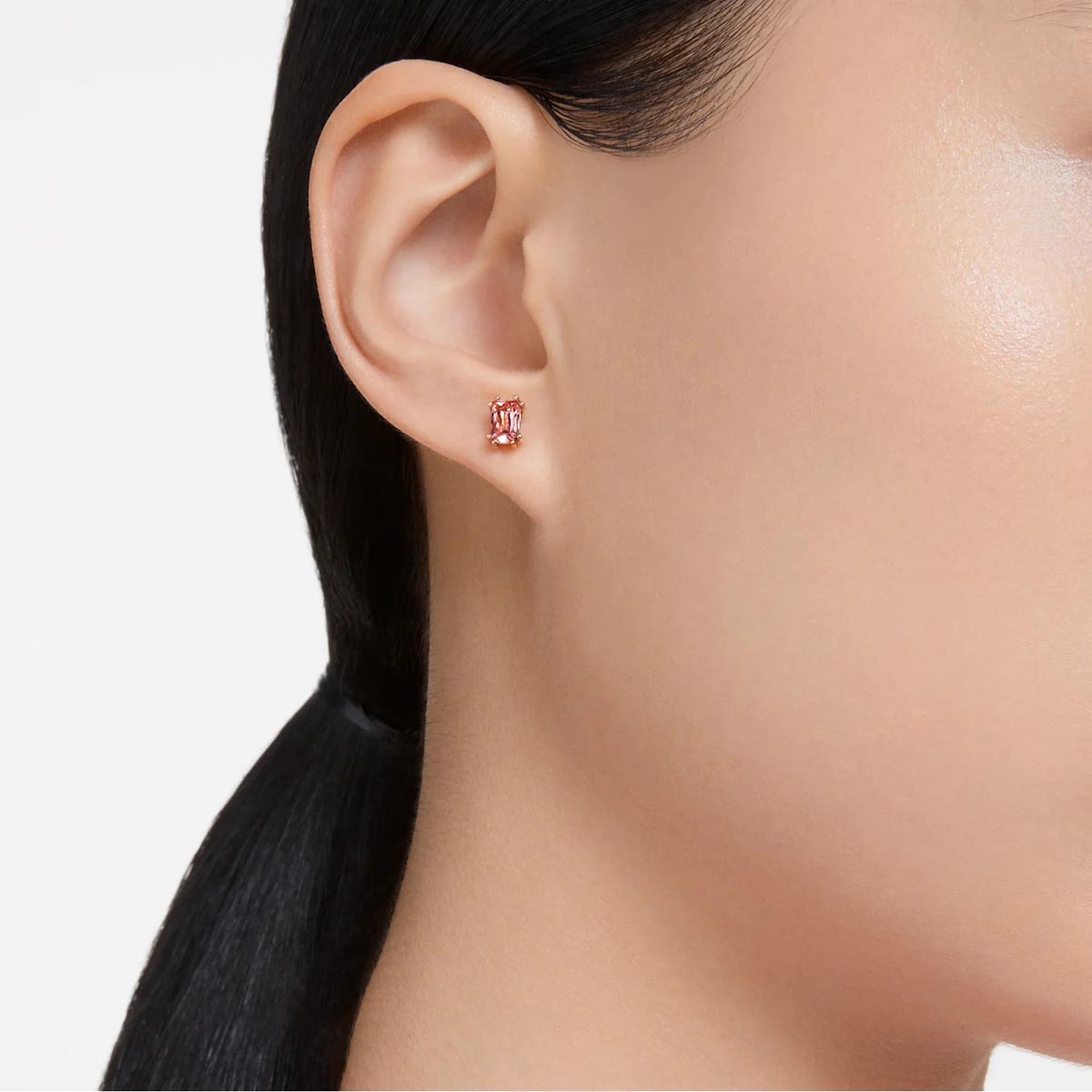 Swarovski Pink Stilla Stud Earrings