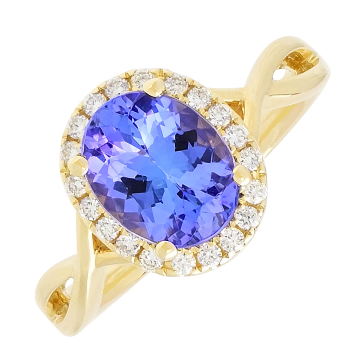 Tanzanite Ring in 14kt Yellow Gold with Diamonds 1 7ct tw Day s Jewelers