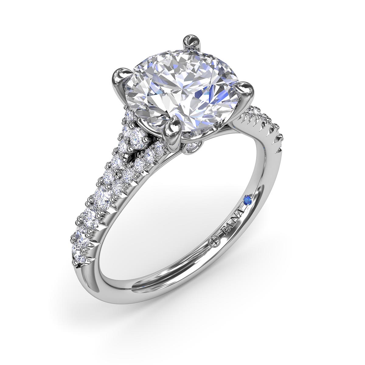 Fana Diamond Engagement Ring Setting in 14kt White Gold (3/8ct tw)