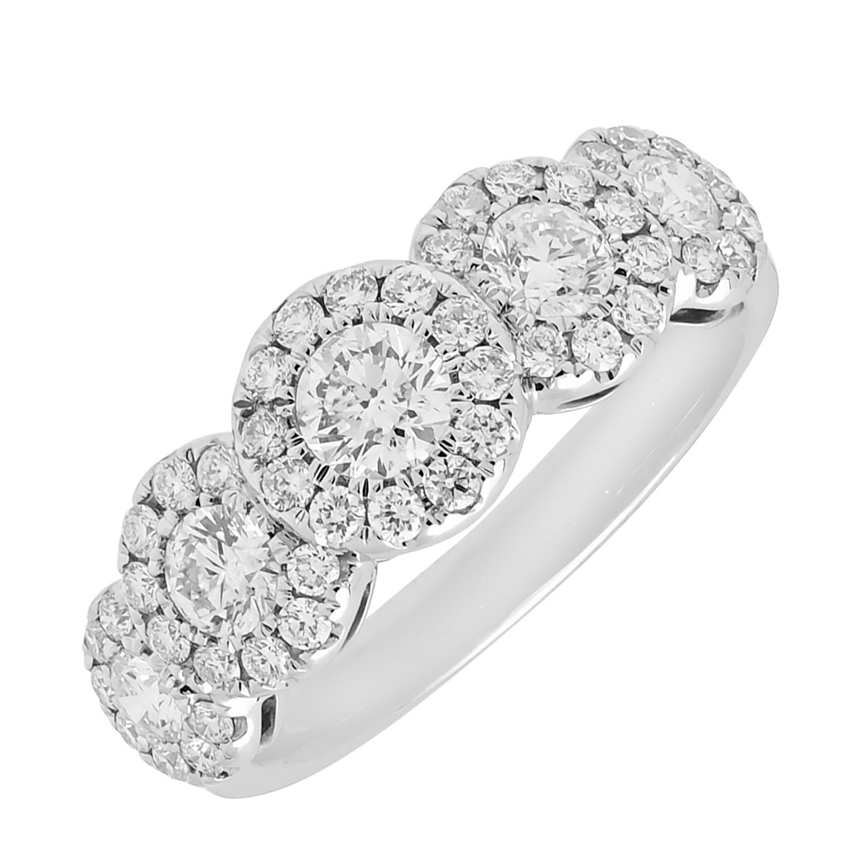 Diamond Halo Ring in 14kt White Gold (1 1/7ct tw)