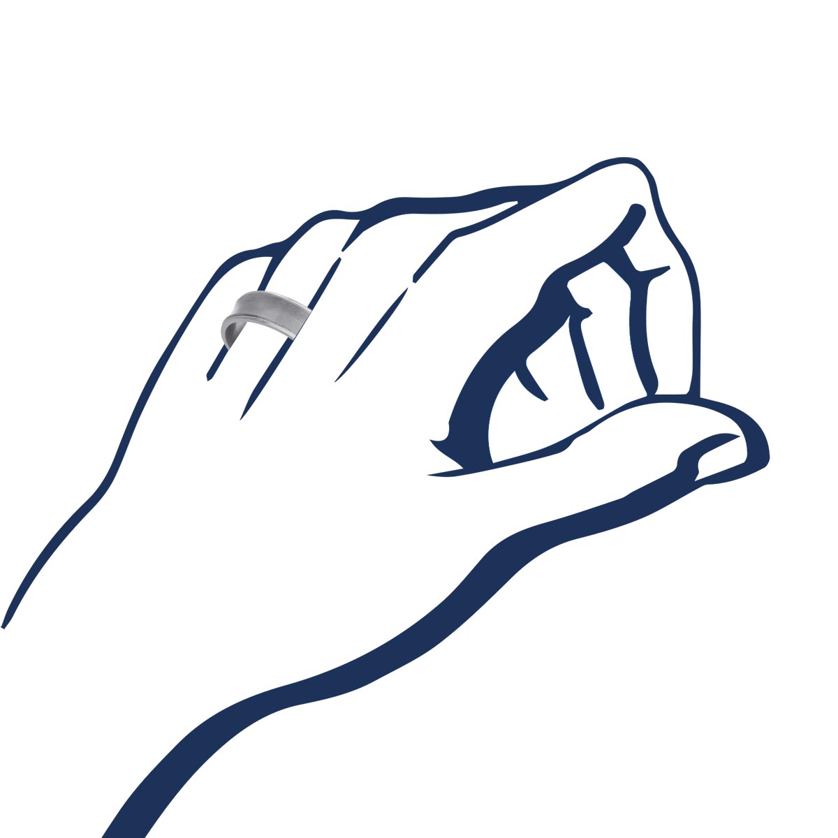 Mens Wedding Band in Tantalum (7mm)