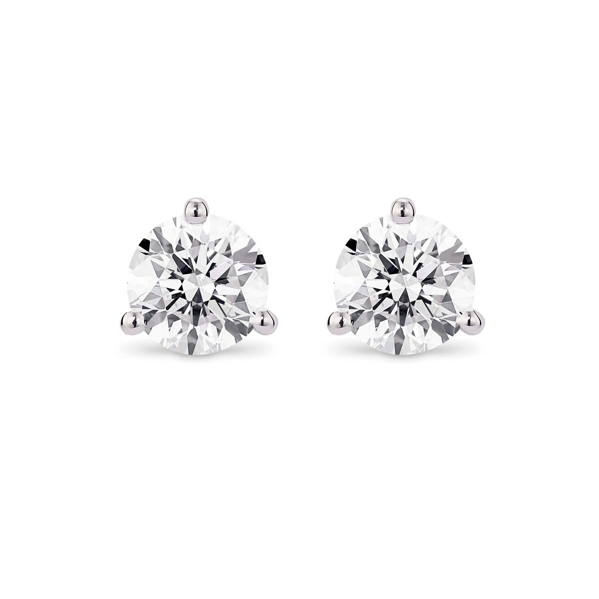 2ct. tw. Solitaire 14k Gold Studs  Lab Grown Diamonds – Lightbox Jewelry