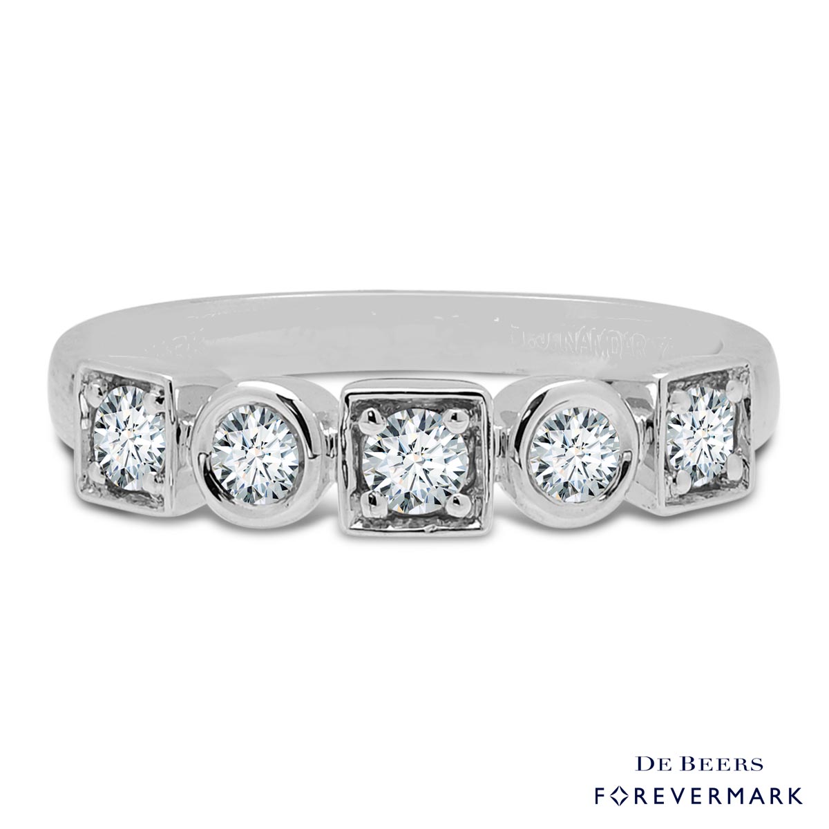 De Beers Forevermark Tribute Collection Diamond Ring in 18kt White
