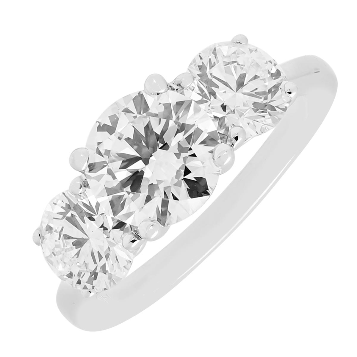 3 stone lab created diamond ring Clearance