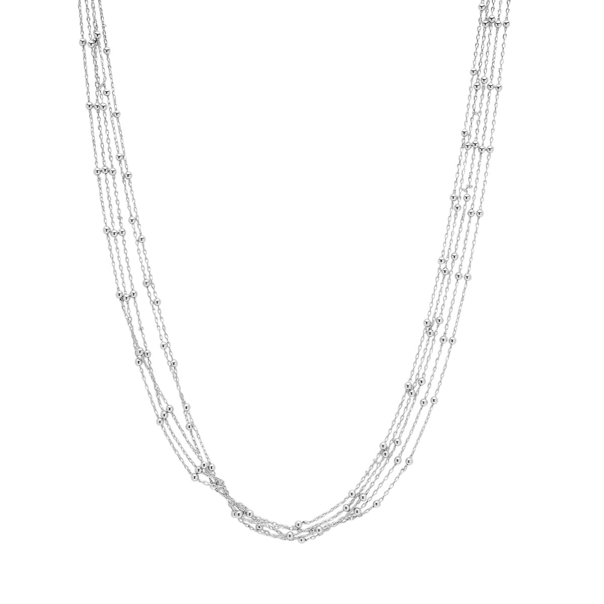 Five Strand Station Necklace in Sterling Silver Day's Jewelers