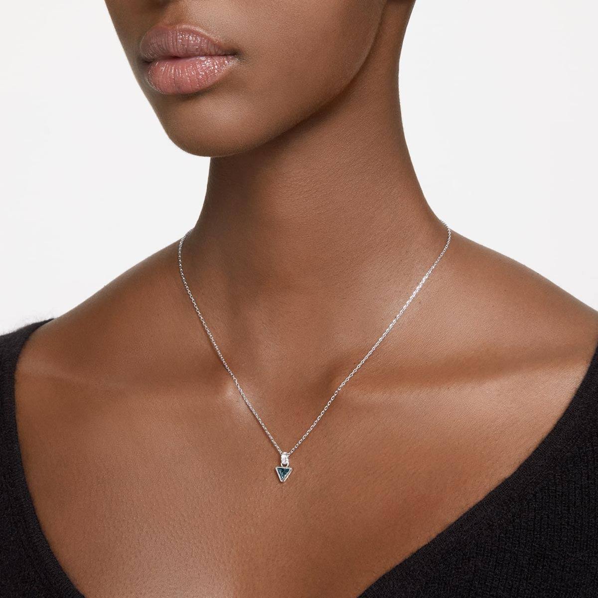 Swarovski Gray Crystal Triangle Stilla Necklace