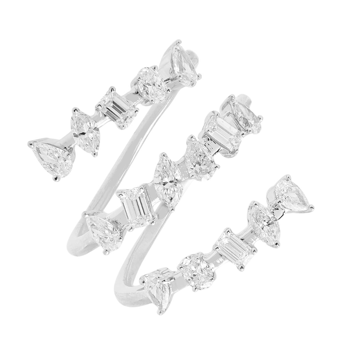 Multi Shaped Diamond Ring in 14kt White Gold (1 5/8ct tw) – Day's