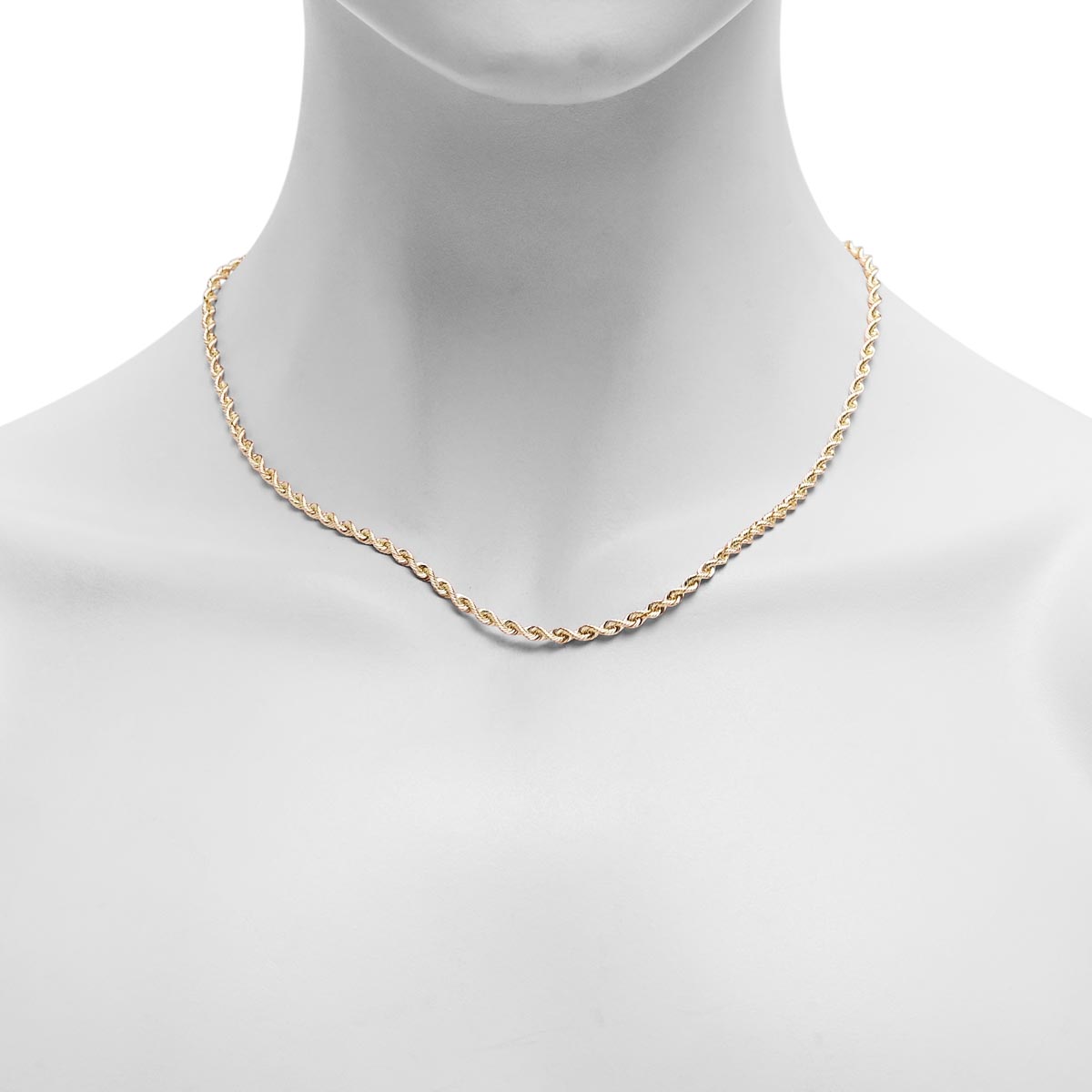 Silk Rope Chain in 14kt Yellow Gold (18 inches and 3mm wide)
