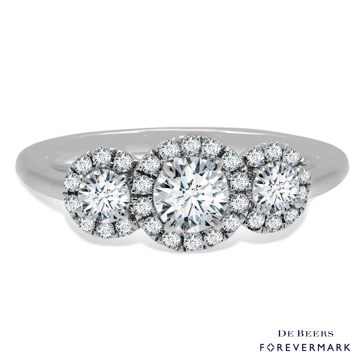 De beers 3 stone diamond ring on sale