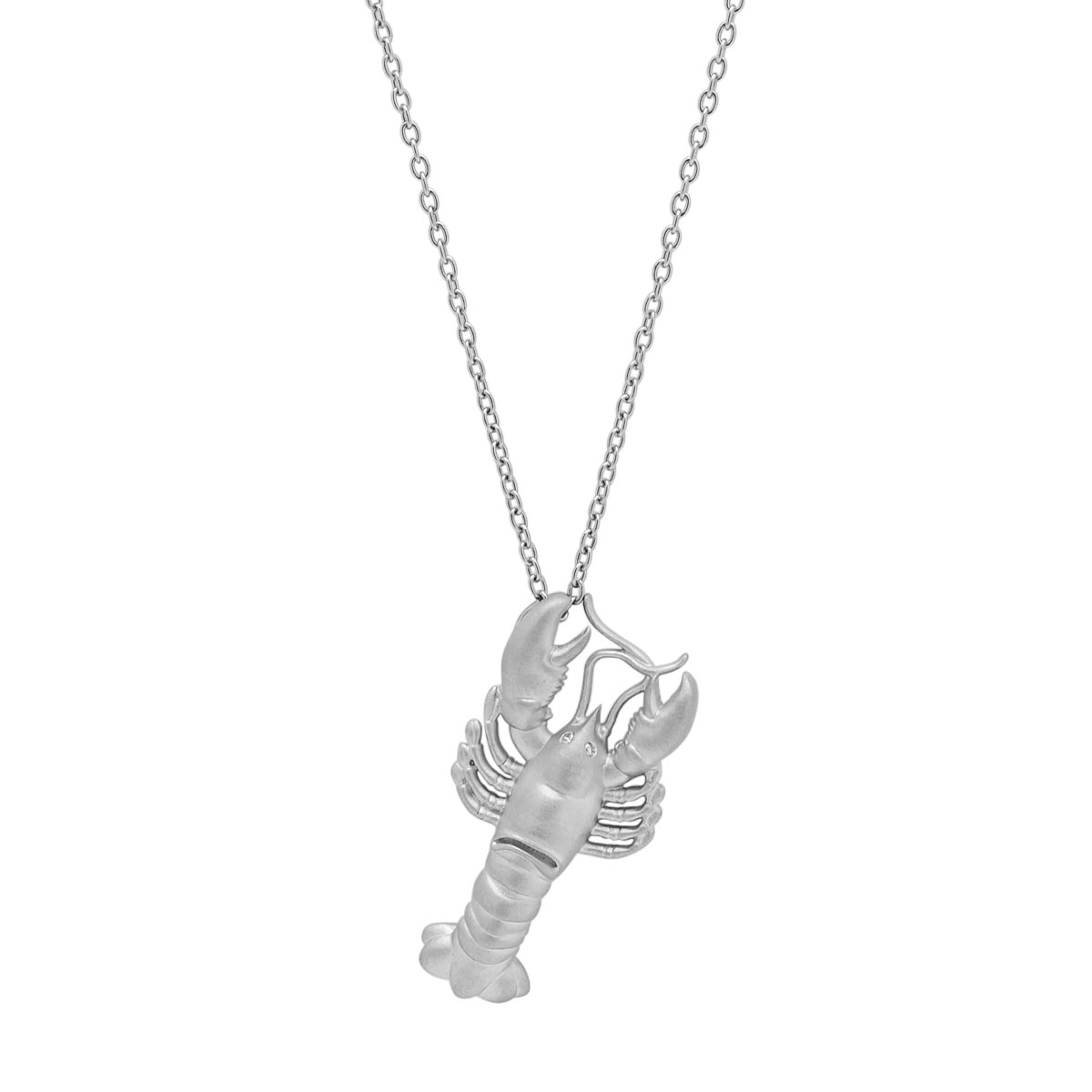 Lobster Necklace in Sterling Silver with Diamond – Day's