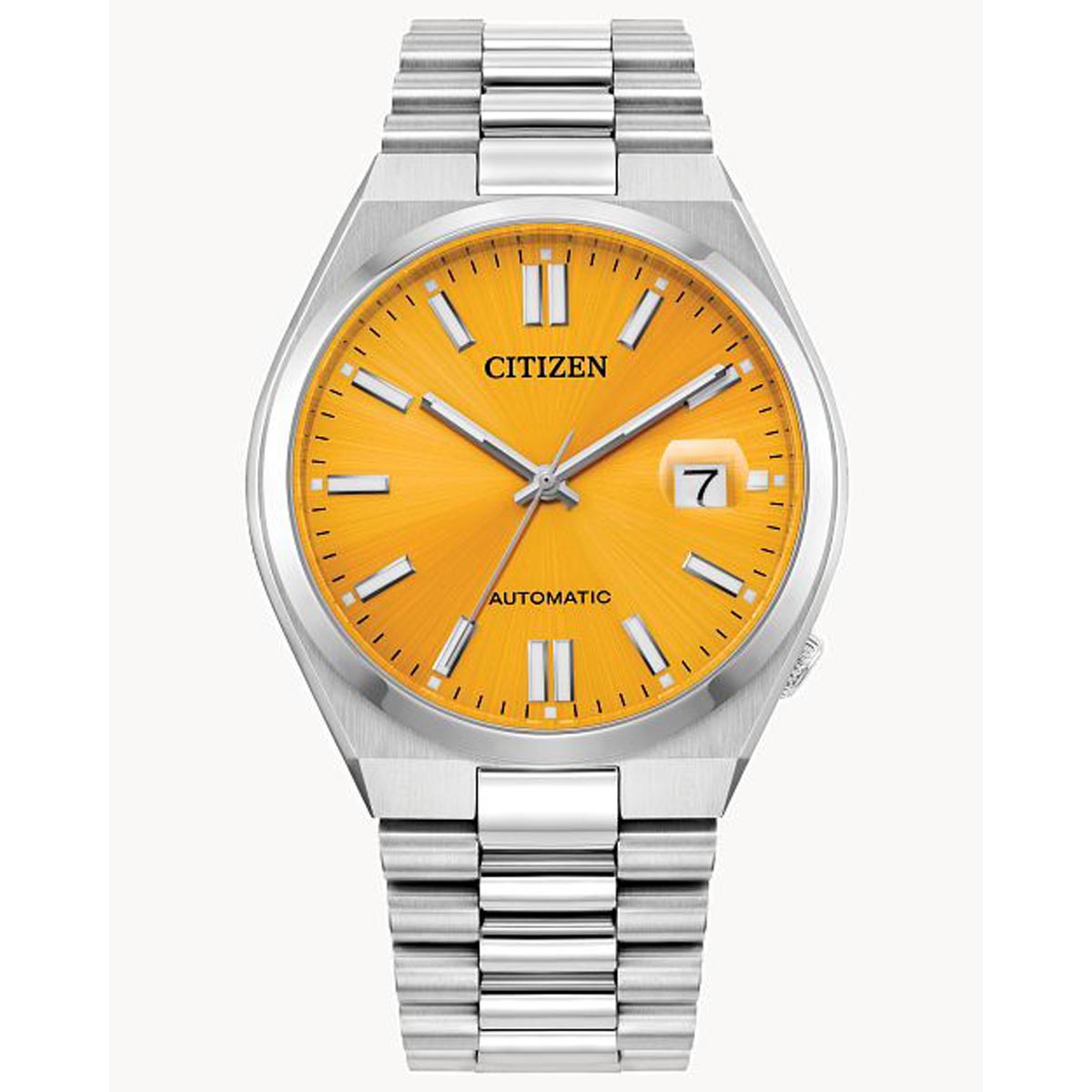 citizen tsuyosa スモールセコンド ツヨサ　イエロー Citizen Tsuyosa Watch with Yellow Dial and Stainless Steel