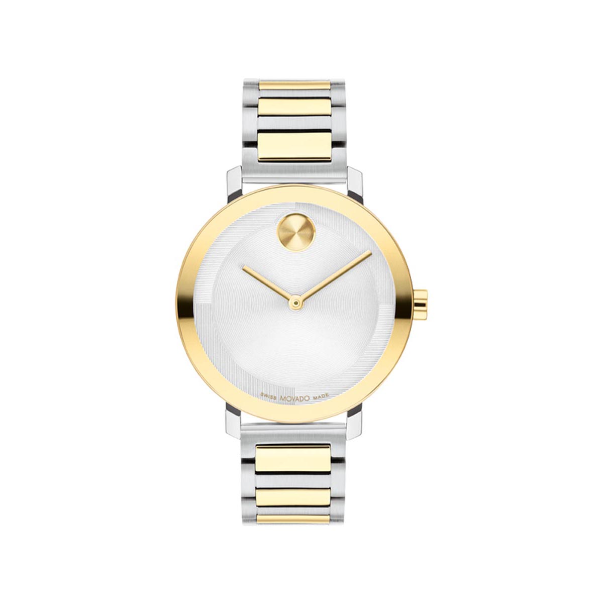 Movado Bold Evolution Womens Watch with Grey Dial and Yellow