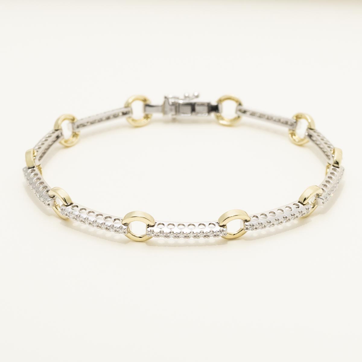 Dabakarov Diamond Link Bracelet in 14kt White and Yellow Gold (3/4ct tw)