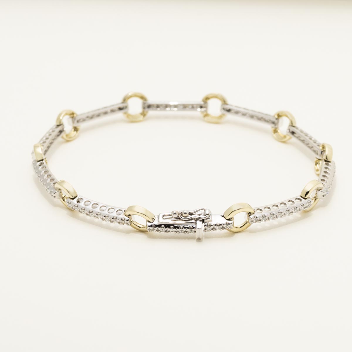 Dabakarov Diamond Link Bracelet in 14kt White and Yellow Gold (3/4ct tw)