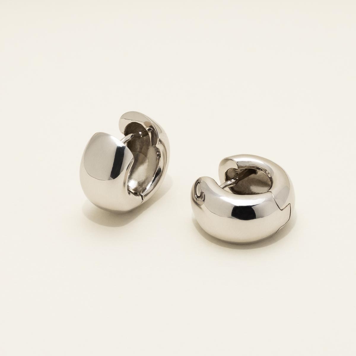 thumbnail image 2 of Crystal Round Hoop Huggie Earrings For Men Women | Stainless Steel Clip-On Huggies Multicolored Crystal Pave Earrings 2 of 4