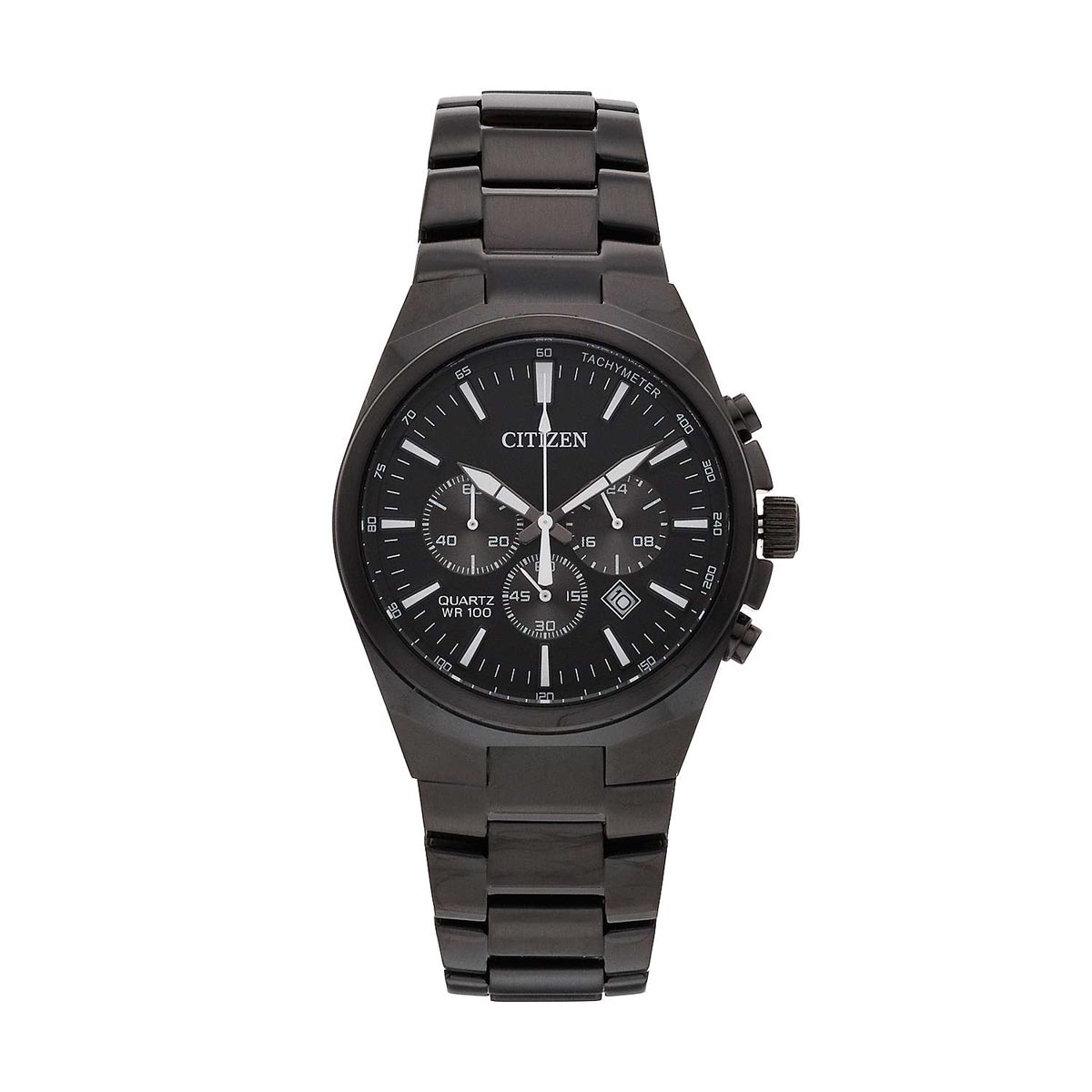 Citizen Black Dial and Black Stainless Steel Bracelet Mens Watch (quartz  movement)