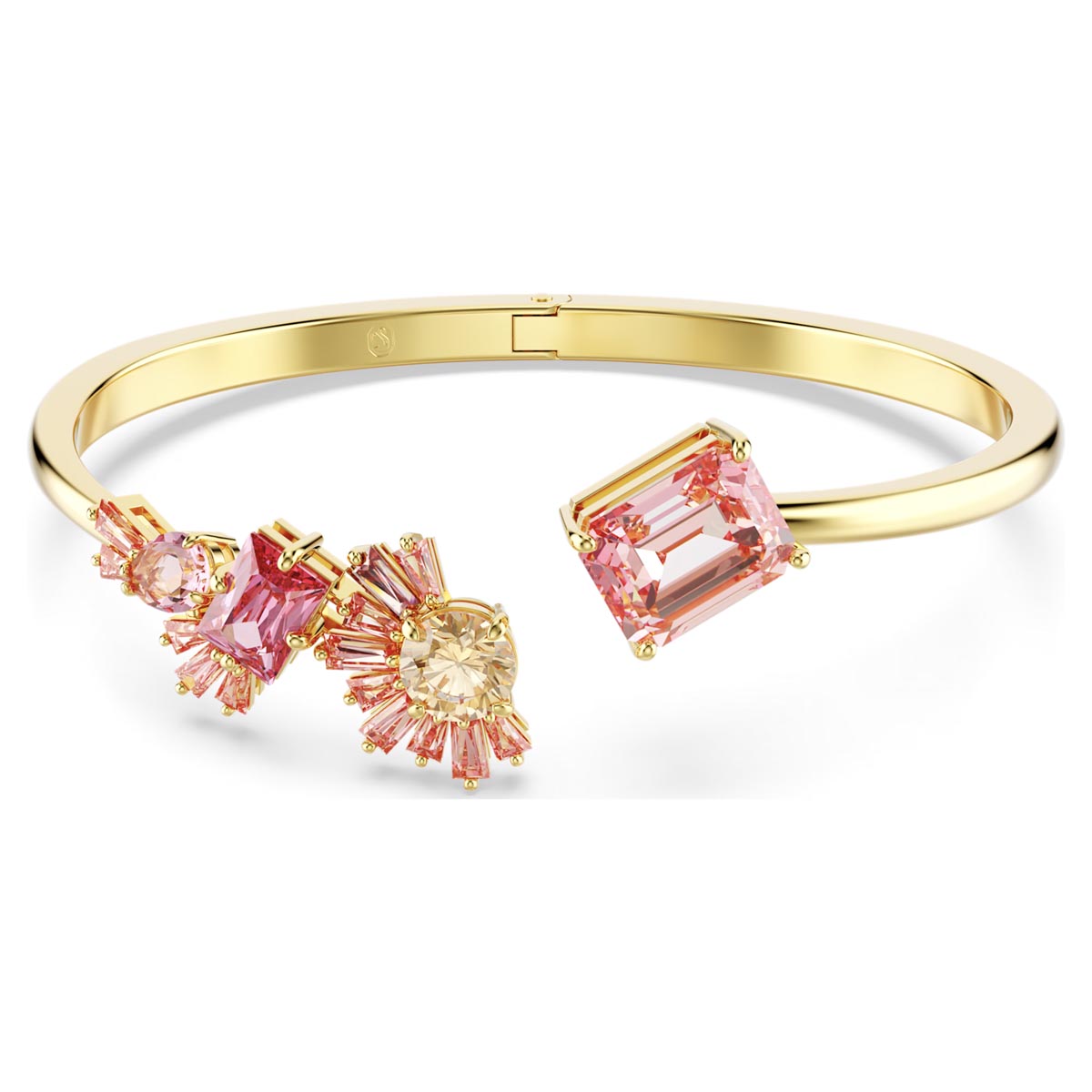 Rose Gold Crystal Cuff Bracelet Swarovski Swarovski Gema Pink