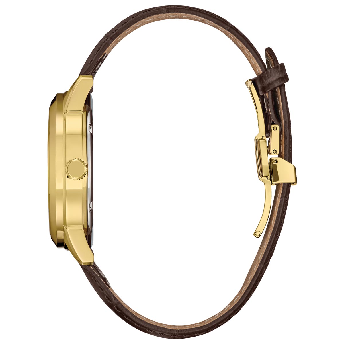 Citizen Rolan Mens Watch with Black Dial and Brown Leather Strap (eco drive movement)