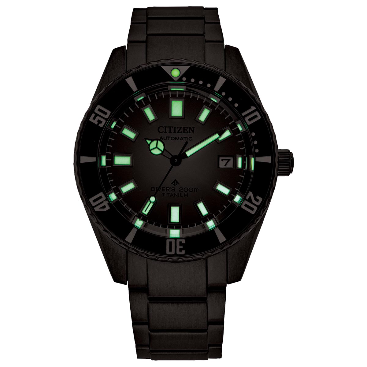 Citizen Promaster Fujitsubo Mens Watch with Black Dial and Super Titanium™ Bracelet (automatic movement)