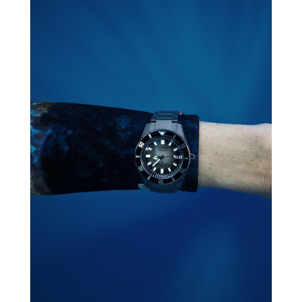 Citizen Promaster Fujitsubo Mens Watch with Black Dial and Super Titanium™ Bracelet (automatic movement)