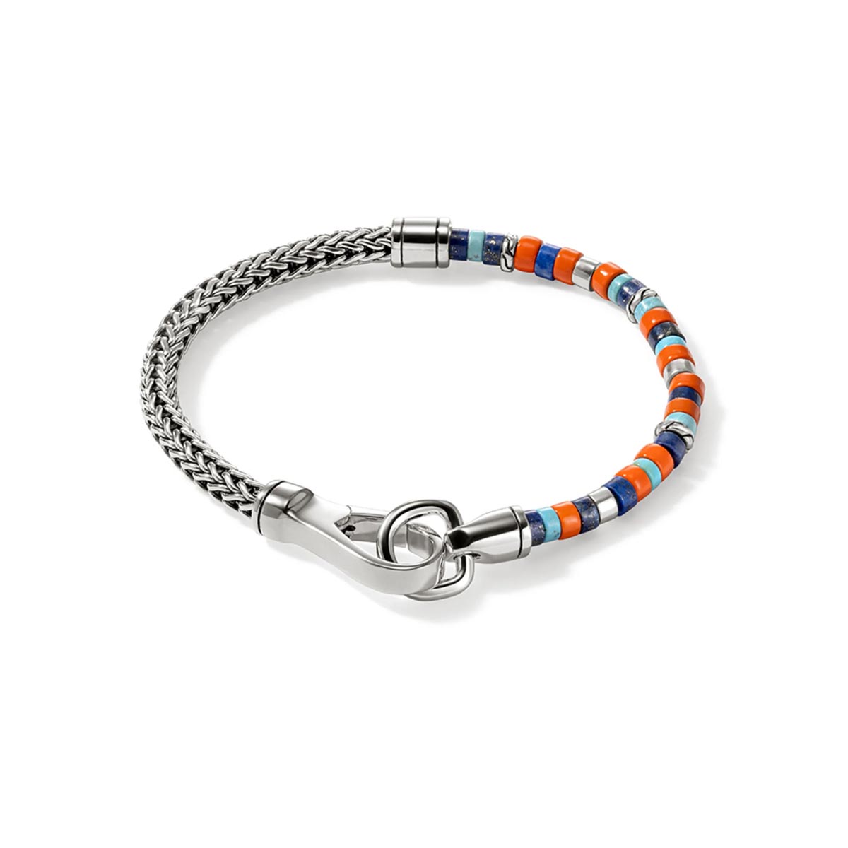 John Hardy Classic Chain Collection Heishi Turquoise and Lapis