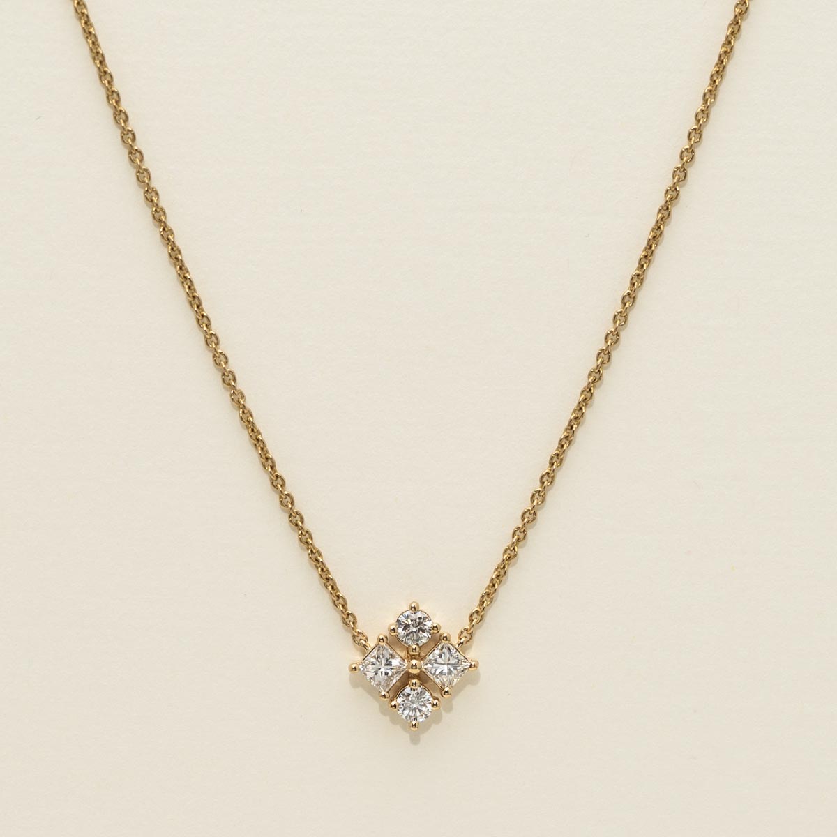 Princess Cut Diamond Necklace in 14kt Yellow Gold (1/2ct tw